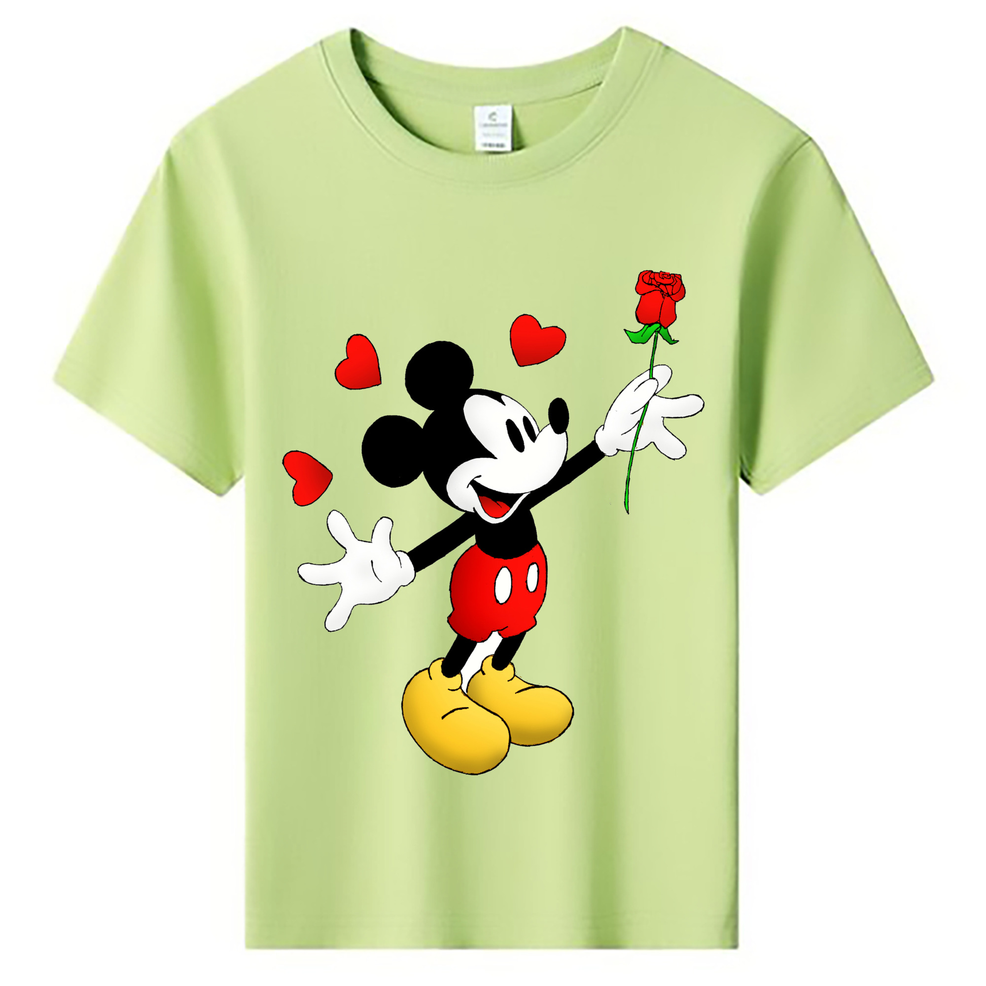 ミッキーマウス Mickey Mouse 綿100％キッズTシャツ（フロントプリント）